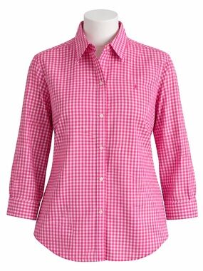 Size L Lauren Ralph Lauren Women’s Gingham Button Down Pink Shirt